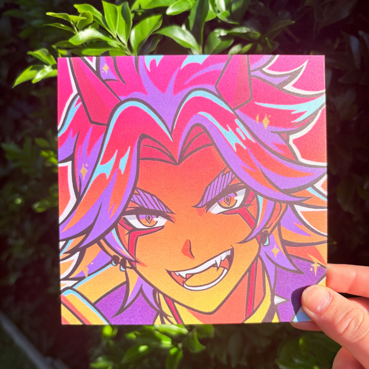 'The One and Oni' Pearlescent Matte Square Print