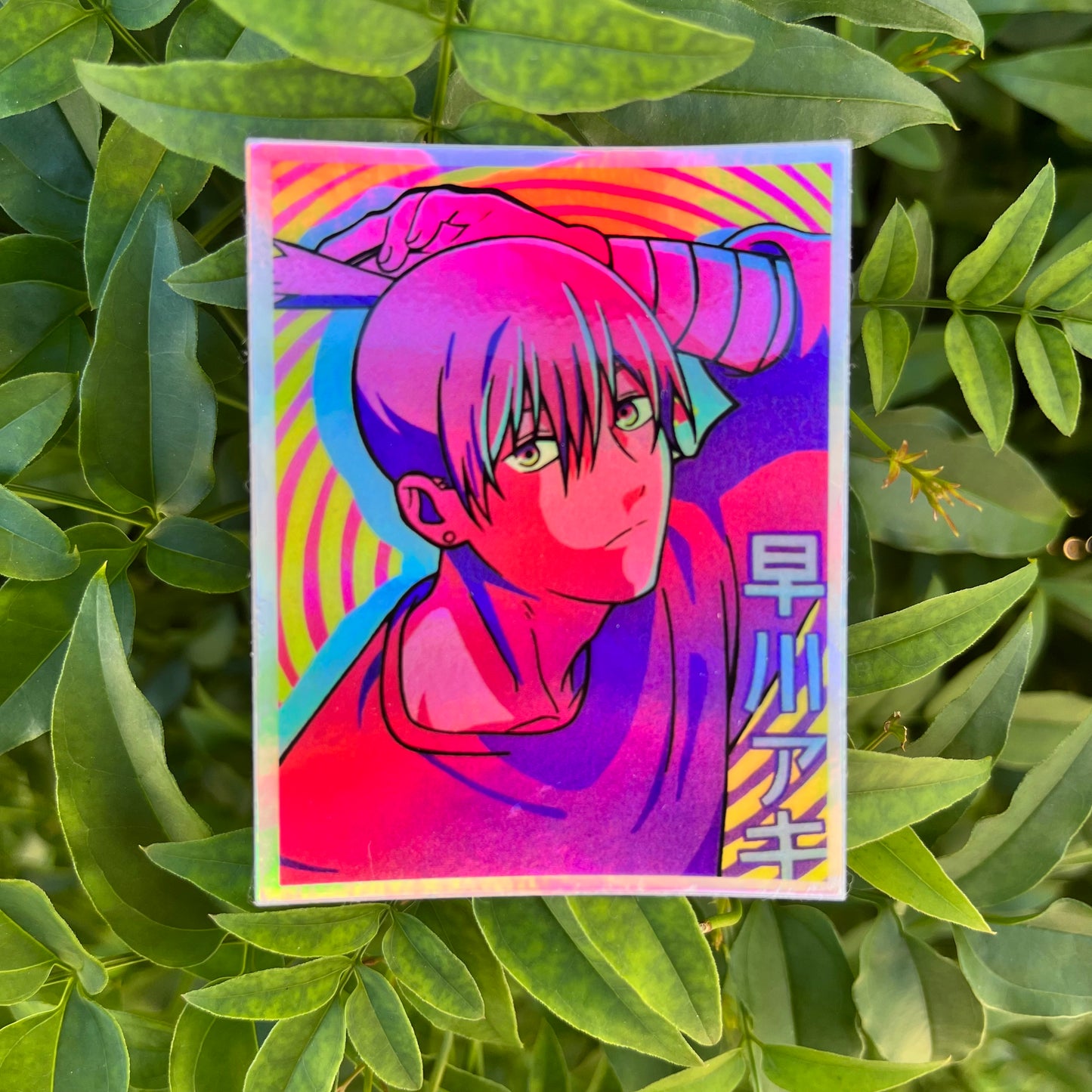 'Topknot' Holographic Sticker