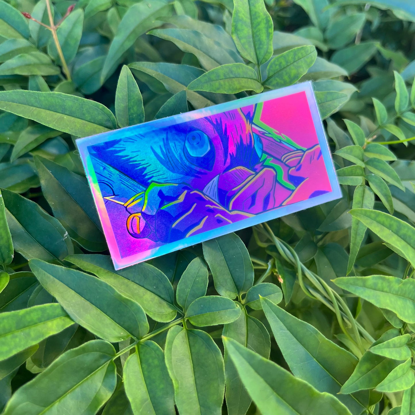 'Boar Man' Holographic Sticker