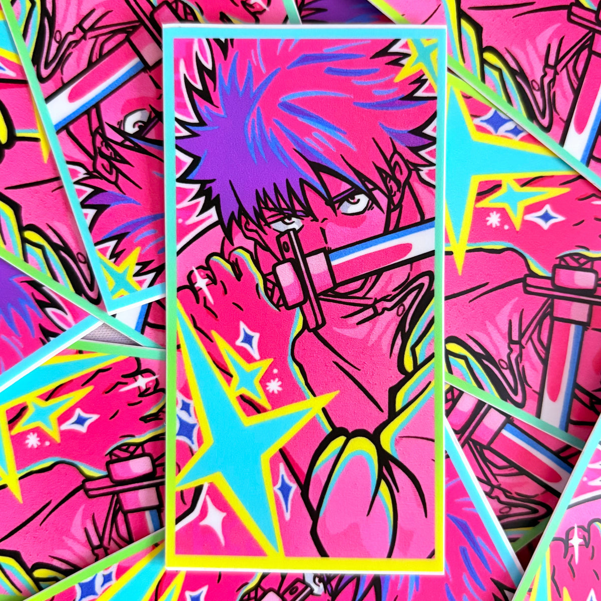'Pink Copier' Matte Sticker