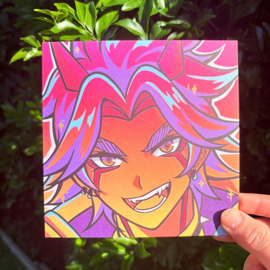'The One and Oni' Pearlescent Matte Square Print