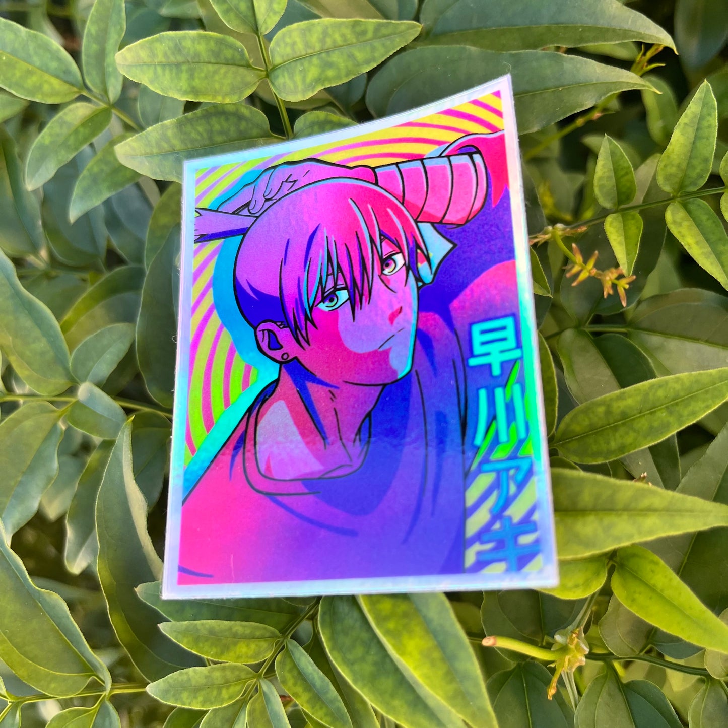 'Topknot' Holographic Sticker