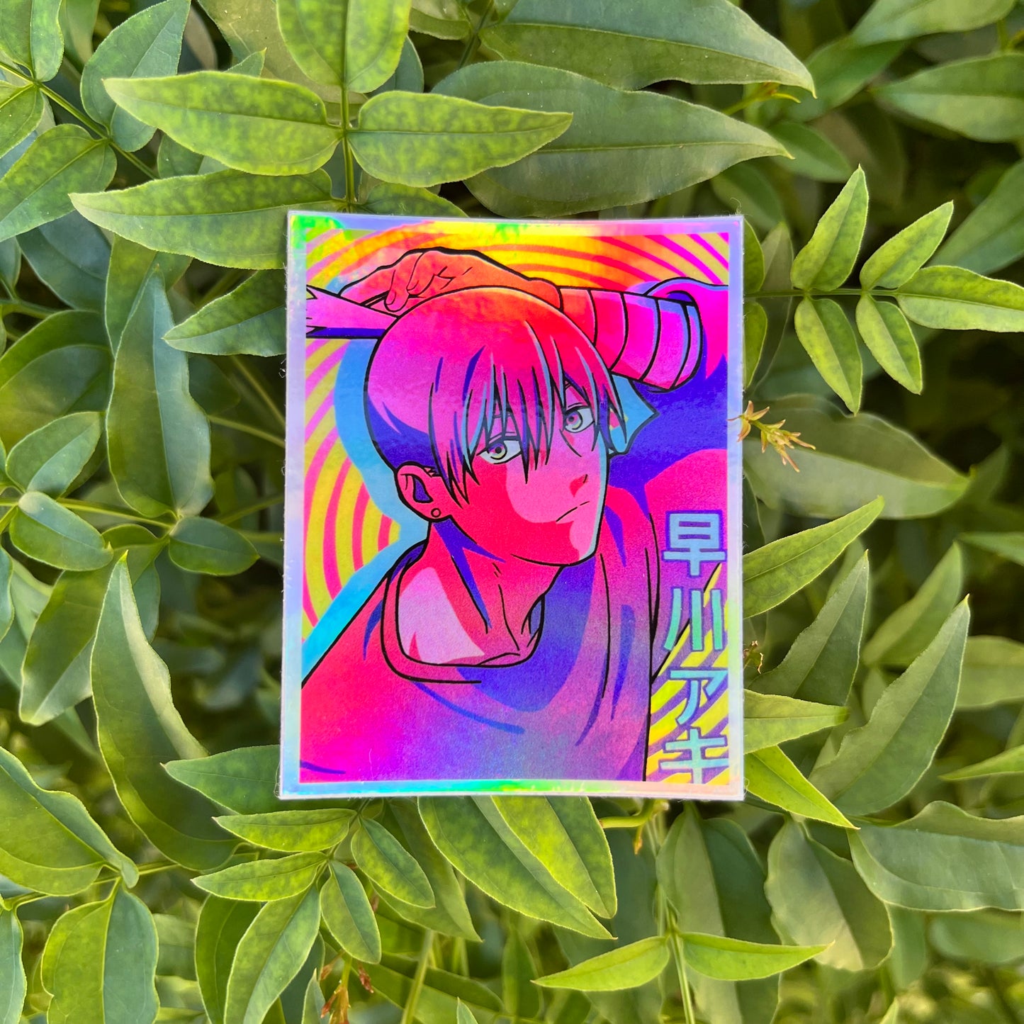 'Topknot' Holographic Sticker